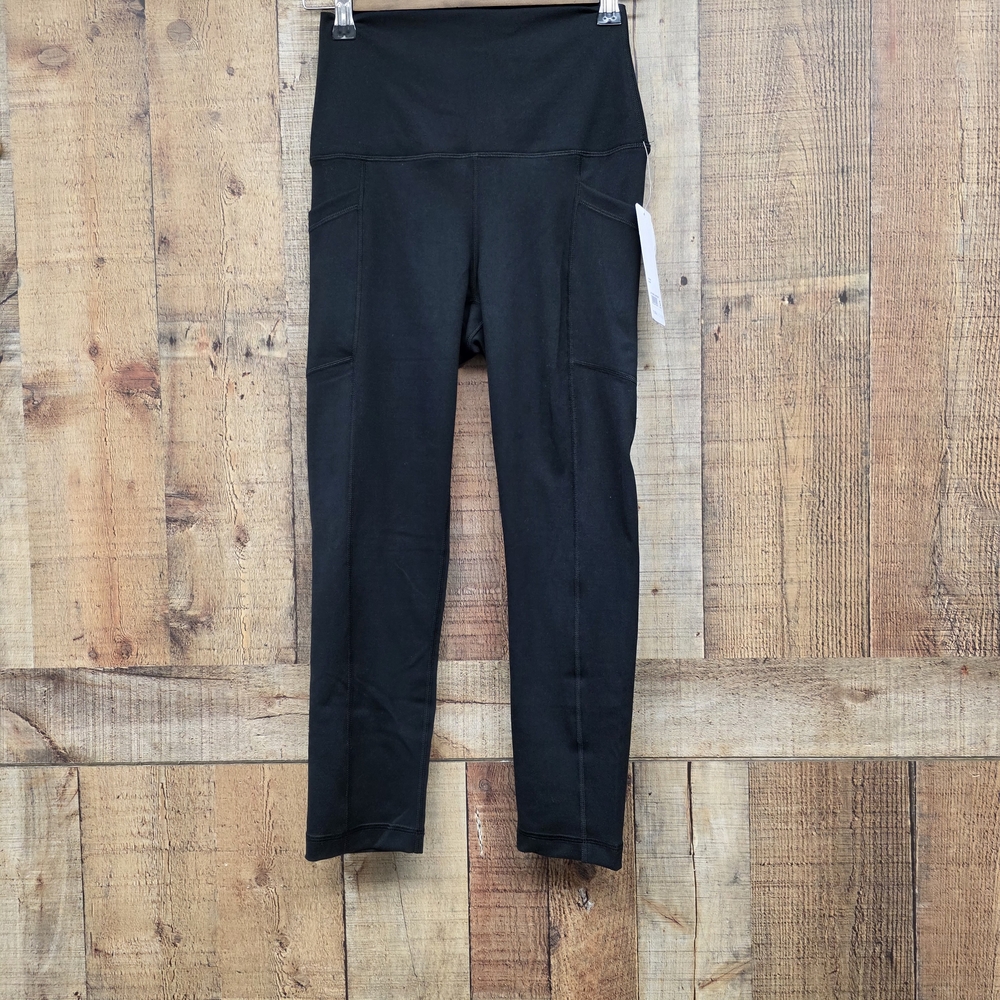 Yogalicious Lux Tribeca Crop Tight Black Leggings Super High Rise Size Small New
